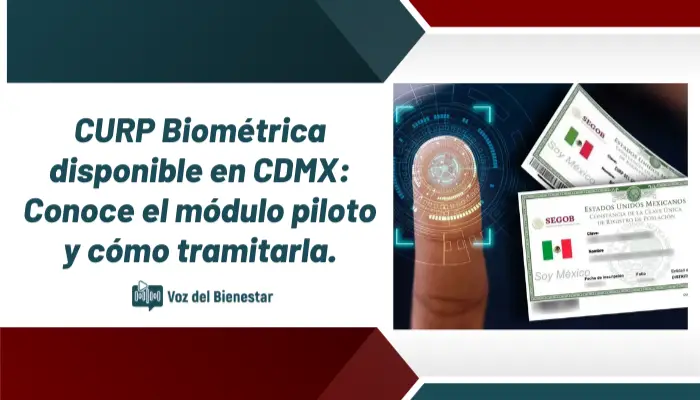 CURP Biométrica disponible en CDMX: Conoce el módulo piloto y cómo tramitarla.