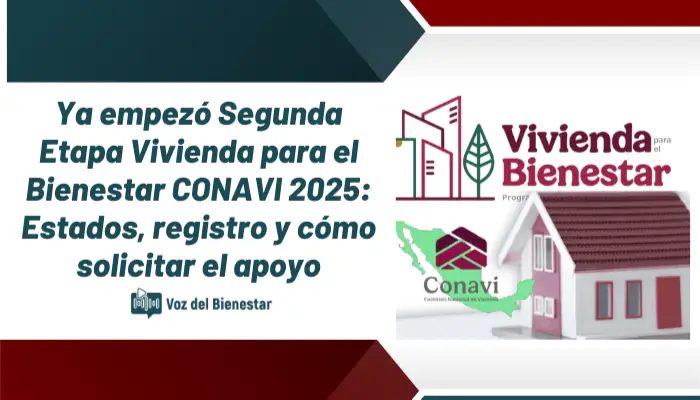 Ya empezó Segunda Etapa Vivienda para el Bienestar CONAVI 2025: Estados, registro y cómo solicitar el apoyo