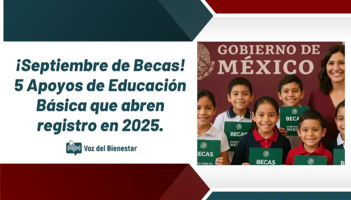 ¡Septiembre de Becas! 5 Apoyos de Educación Básica que abren registro en 2025.