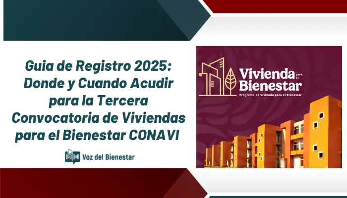 Guia de Registro 2025: Donde y Cuando Acudir para la Tercera Convocatoria de Viviendas para el Bienestar CONAVI