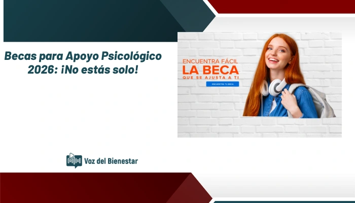 Becas para Apoyo Psicológico 2026: ¡No estás solo!