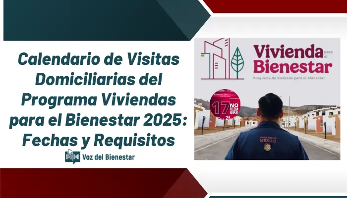 Calendario de Visitas Domiciliarias del Programa Viviendas para el Bienestar 2025: Fechas y Requisitos