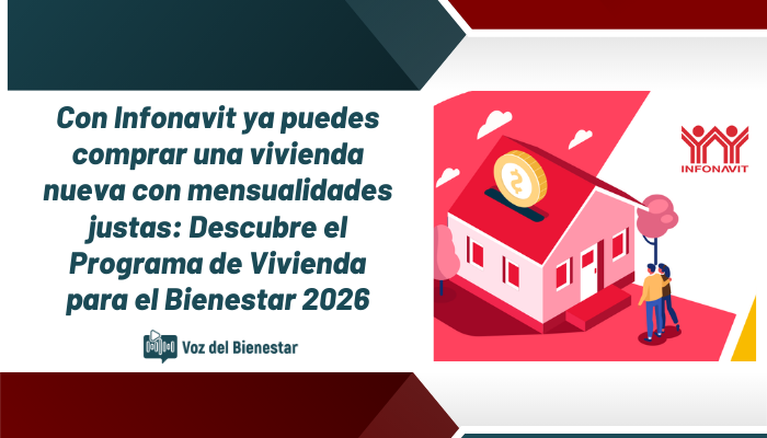 Con Infonavit ya puedes comprar una vivienda nueva con mensualidades justas: Descubre el Programa de Vivienda para el Bienestar 2026
