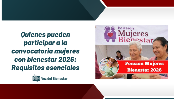 Quienes pueden participar a la convocatoria mujeres con bienestar 2026: Requisitos esenciales