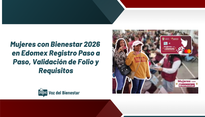 Mujeres con Bienestar 2026 en Edomex: Registro Paso a Paso, Validación de Folio y Requisitos