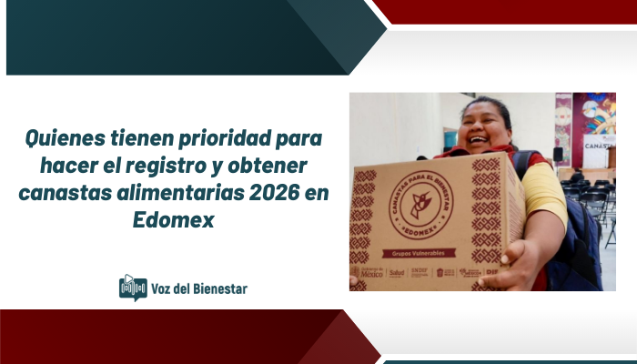 Quienes tienen prioridad para hacer el registro y obtener canastas alimentarias 2026 en Edomex