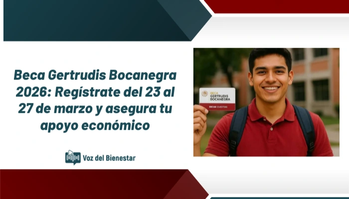 Beca Gertrudis Bocanegra 2026: Regístrate del 23 al 27 de marzo y asegura tu apoyo económico