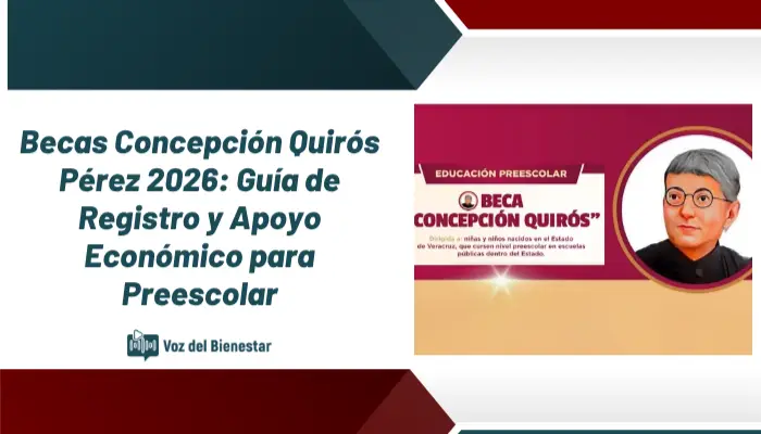 Becas Concepción Quirós Pérez 2026: Guía de Registro y Apoyo Económico para Preescolar