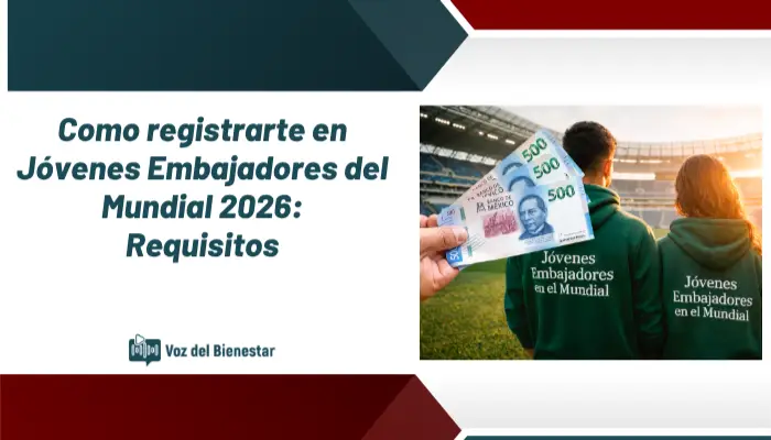 Como registrarte en Jóvenes Embajadores del Mundial 2026: