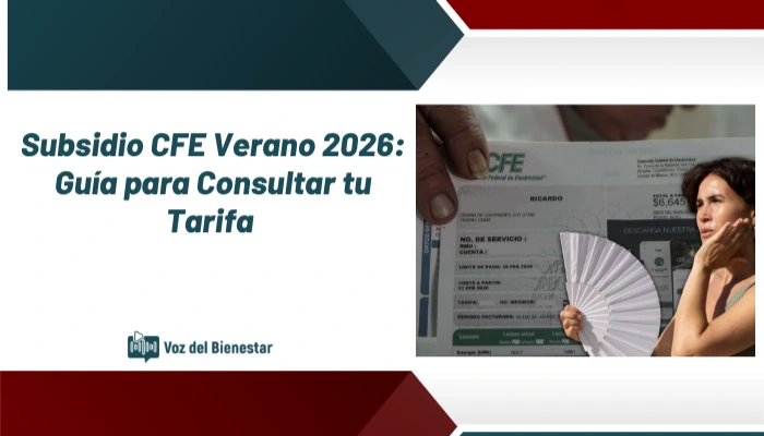 Subsidio CFE Verano 2026: Guía para Consultar tu Tarifa